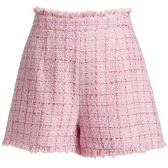 NWT Cinq a sept Coronado Tweed Pink High Waisted Shorts - Picture 2 of 10